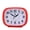 Red, variant on Super Silent Non Ticking Battery Operated Tabletop Alarm Clock 7 Inch Oval for Office Living Room School Bedside Desk Student