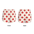 thumbnail image 5 of Lsque Happy Canada Day Printed Women's Running Shorts with Liner Pockets,Elastic Quick Dry Workout Athletic Gym Yoga Shorts,Womens High Waist Shorts-Large, 5 of 9