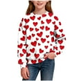 thumbnail image 2 of HAOTAGS Valentine-Print Sweatshirt for Boys & Girls(1-15), Long-Sleeve Crew-Neck Pullover Top White 14-15 Years, 2 of 9