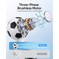 thumbnail image 5 of Portable Handheld Fan with Ice Cooler, 5-Speed Settings, Soccer-Shaped Mini Personal Fan, 4000mAh Rechargeable Pocket Fan for Travel/Outdoor/Office Use, Up to 20 Hours of Run Time,White, 5 of 9