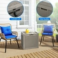 thumbnail image 3 of Dextrus 32 Gallon Deck Box, Indoor Outdoor Storage Box for Patio Furniture, Pool Accessories, Garden Tools,, Waterproof Resin Rattan with Lockable Lid and Side Handles (Brown), 3 of 6
