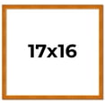 thumbnail image 2 of 17x16 Honey Brown Real Wood Picture Frame Width 0.75 inches | Interior Frame Depth 0.5 inches |, 2 of 8