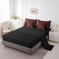thumbnail image 5 of Feelyou Jungle Branches Teens Twin Bedding Sets 7-Piece, Rustic Leaf Botanical Bedding Comforter Set, Red Farmhouse Cabin Reversible Sheet Sets, Ultra Soft Bedroom Decor, 5 of 8