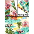 thumbnail image 5 of LA LEELA Women's Funky Aloha Beach Blouse Short Sleeve Tops Tropical Hawaiian Shirts for Women M Hawaii Party, Autumn Green, 5 of 5