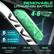 Vivi Electric Bike for Adults 26 Electric Mountain Bike 500W Cruise Control Electric Commuter Bike 21 Speed with Removable 48V Battery Up to 50 Miles