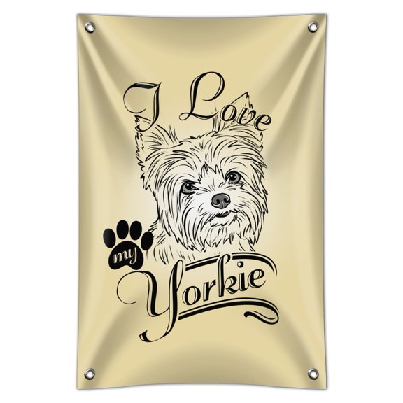 I Love My Yorkie Yorkshire Terrier Home Business Office Sign