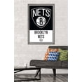 thumbnail image 2 of NBA Brooklyn Nets - Logo 21 Wall Poster, 22.375" x 34", Framed, 2 of 4