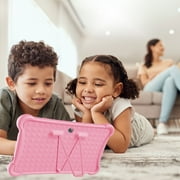 ME K10 Google Kids Space 10 64GB Quad-Core Kids Tablet, Bumper Case Kickstand, Pink