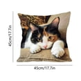 thumbnail image 3 of Weloille Pet Pattern Pillow Cover 1Pc, Soft Comfortable Cushion Case, Breathable Fade Resistant Throw Pillow Cover, Machine Washable for Sofa Couch Bedroom Living Room Office Home Decor, 3 of 6