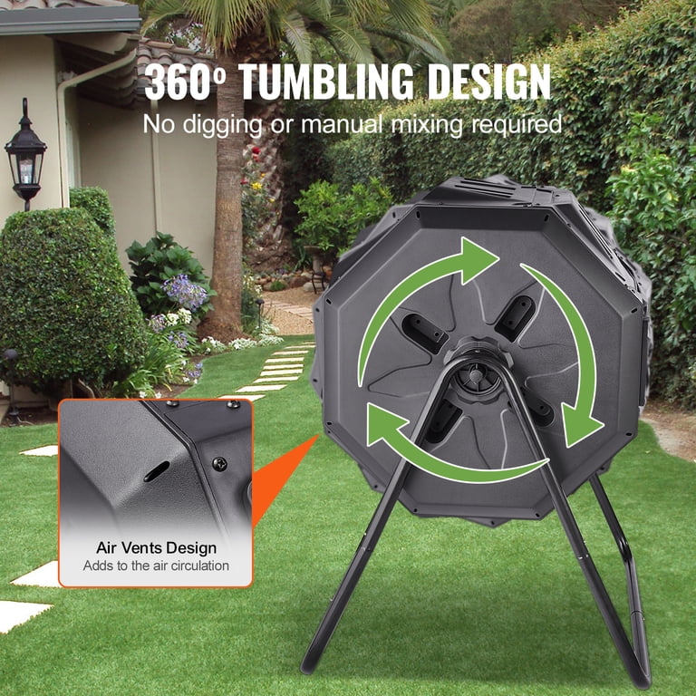 KFFKFF 43-Gallon Dual Chamber Compost Tumbler photo 8