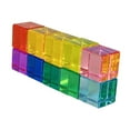 thumbnail image 2 of HILABEE Building Blocks SET Rainbow Acrylic GEM Cubes Blocks for Ages 3-6 Boys Girls 10Pcs, 2 of 9