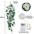 thumbnail image 6 of RECUTMS Artificial Plants Hanging 2PCS 3.3Ft Artificial Hanging Plant Artificial Flowers Vines Wedding (White), 6 of 9