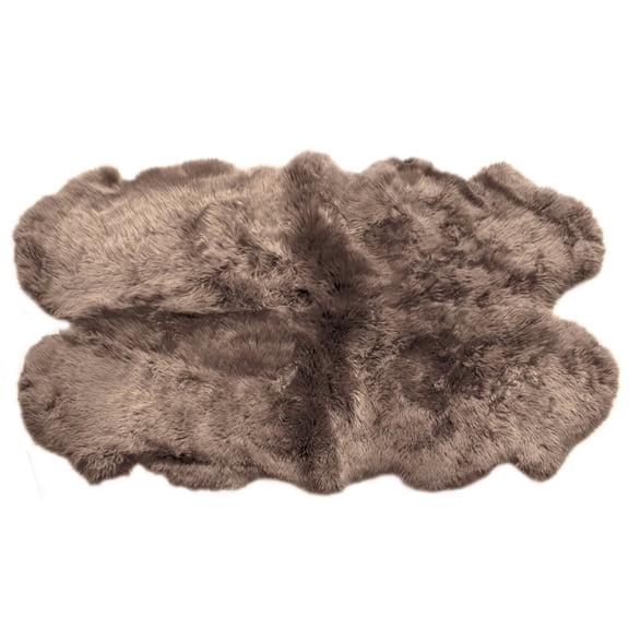 Genuine Sheepskin Rug Extra Soft Natural Pelt Tan , Four Pelt 4' X 6'