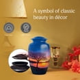thumbnail image 5 of Cherry Blossom Urn for Human Ashes - Decorative Flower Urns for Ashes for Women Sunset - Blue Decorative Urns for Adults - 10 Inch Large Urn for Father, 5 of 7
