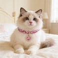 thumbnail image 4 of Heart Rhinestone Pet Collar,Adjustable Crystal Bling Collar Fashion Jewelry Collar for Small Medium Dog Cats Decorations,9.84 - 12.6 Inch,Pink, 4 of 7