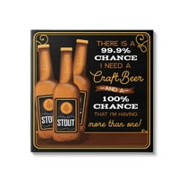 More Than One Craft Beer Phrase Food & Beverage Graphic Art Gallery Wrapped Canvas Print Wall Art