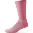 thumbnail image 2 of MDR Diabetic Socks Crew Length for Men and Women with Full Sole 3 Pairs Non-Binding Wide Top Comfort & Support Made in USA (9-11, Pink), 2 of 9