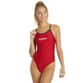 thumbnail image 4 of Sporti Guard Piped Thin Strap One Piece Swimsuit, High Cut, Unpadded, Athletic (Women’s), 4 of 11