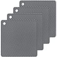 thumbnail image 1 of Salvamanteles de silicona para platos calientes, paquete de 4 salvamanteles multiusos, soportes para ollas de silicona resistentes al calor para platos calientes y ollas calientes, abrelatas, soporte para cucharas, pelador de ajo, apto para lavavajillas Ormromra WRMH-1153-2, 1 of 8