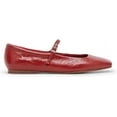 thumbnail image 4 of Dolce Vita Reyes Red Crinkle Patent Mary Jane Squared Toe Slip On Ballet Flats (Red Crinkle Patent, 9.5), 4 of 5