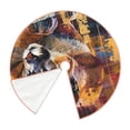 thumbnail image 3 of Salouo Abstract Lion Painting Christmas Tree Skirt 48" Farmhouse Christmas Decorations Snowman Xmas Tree Skirt Tree Mat for Holiday Party Decor, 3 of 8