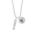 thumbnail image 2 of Delight Jewelry Silvertone Believe Faith Prayer Hope Bar Silvertone Script Initial Disc - C - Charm Necklace, 20"+3", 2 of 4
