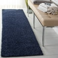 thumbnail image 4 of SAFAVIEH Primo Mason Solid Plush Shag Area Rug, Navy, 6'7" x 6'7" Square, 4 of 11