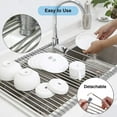thumbnail image 4 of Wattne Roll Up Dish Drying Rack Over The Sink Large Dish Drainer for Kitchen Sink Counter, 17.7"x13.8" Dish Drying Rack Sink Drying Mat, Folding Dish Rack Kitchen Sink Organizer Home Essentials, 4 of 7