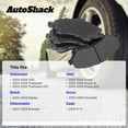 thumbnail image 3 of AutoShack Front & Rear Ceramic Brake Pad Set Replacement for 2002-2005 GMC Envoy 2002-2005 GMC Envoy XL 2003-2006 Chevrolet SSR 2002-2005 Chevrolet Trailblazer 2003-2005 Isuzu Ascender 8-PC, 3 of 5