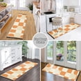 thumbnail image 6 of Yayeee Runner Rug for Bedroom 2'x6' Machine Washable Hallway Non Slip Mat, Orange Checkered Pattern, 6 of 8
