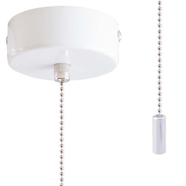 Bathroom Pull Cord Light Switch with 150cm Chain for Easy Lighting Control