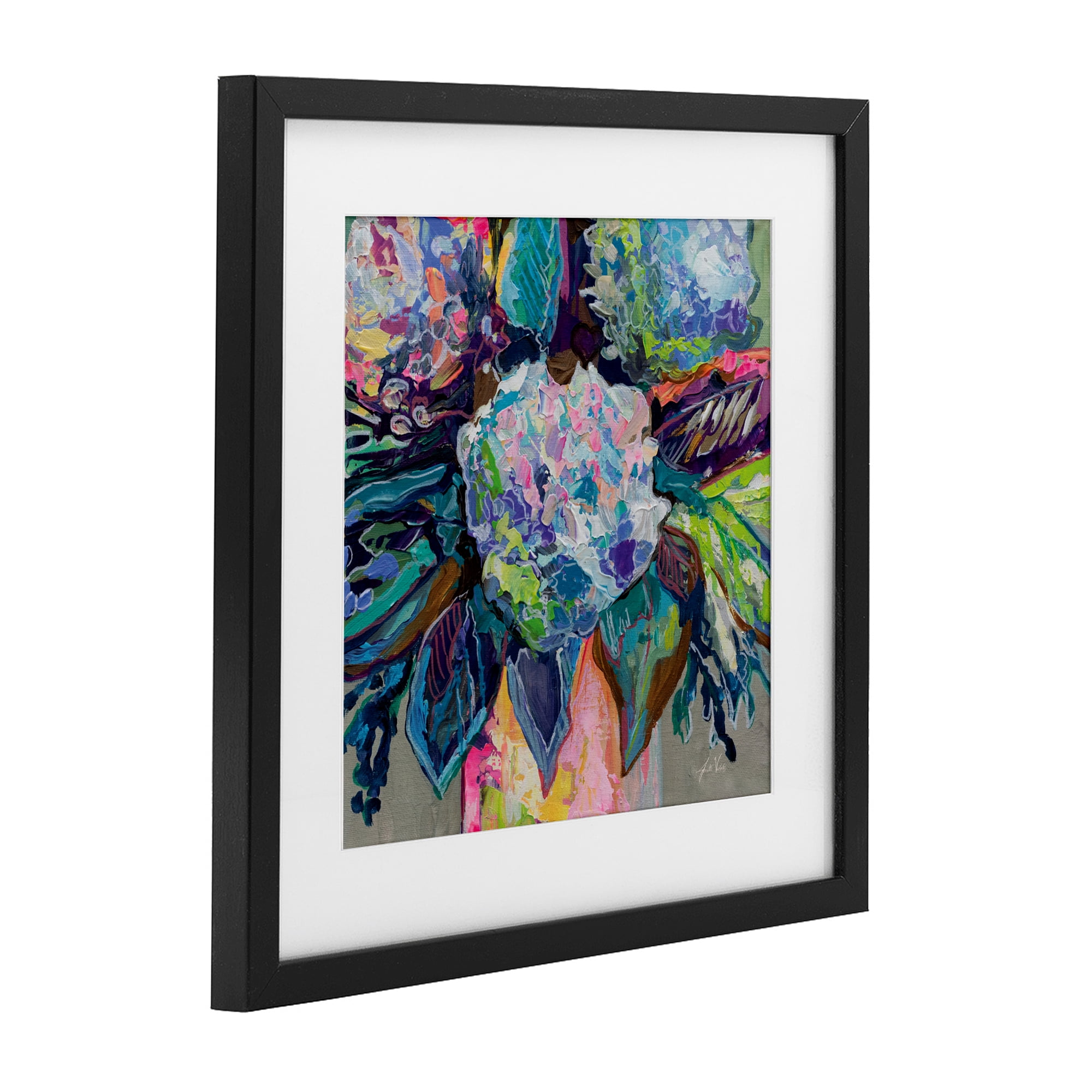 Stupell Industries Love That Gives Bouquet Black Framed Print Under Glass, design by Jeanette Vertentes