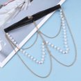 thumbnail image 2 of Bohemia Layered Pearl Leg Chain Gold Pearl Thigh Chain Vintage Thigh Leg Chain Rave Bikini Thigh Body Chain Jewelry for Women and Girls Gifts (Gold), 2 of 4