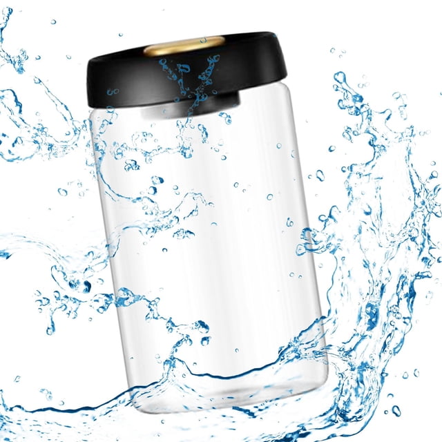 Vidrio transparente Vacío Almacenamiento de alimentos Recipiente Contenedores de alimentos Azúcar Dulce Cereal Latas de almacenamiento Condimentos 1200ml perfecl Contenedor de almacenamiento al vacío