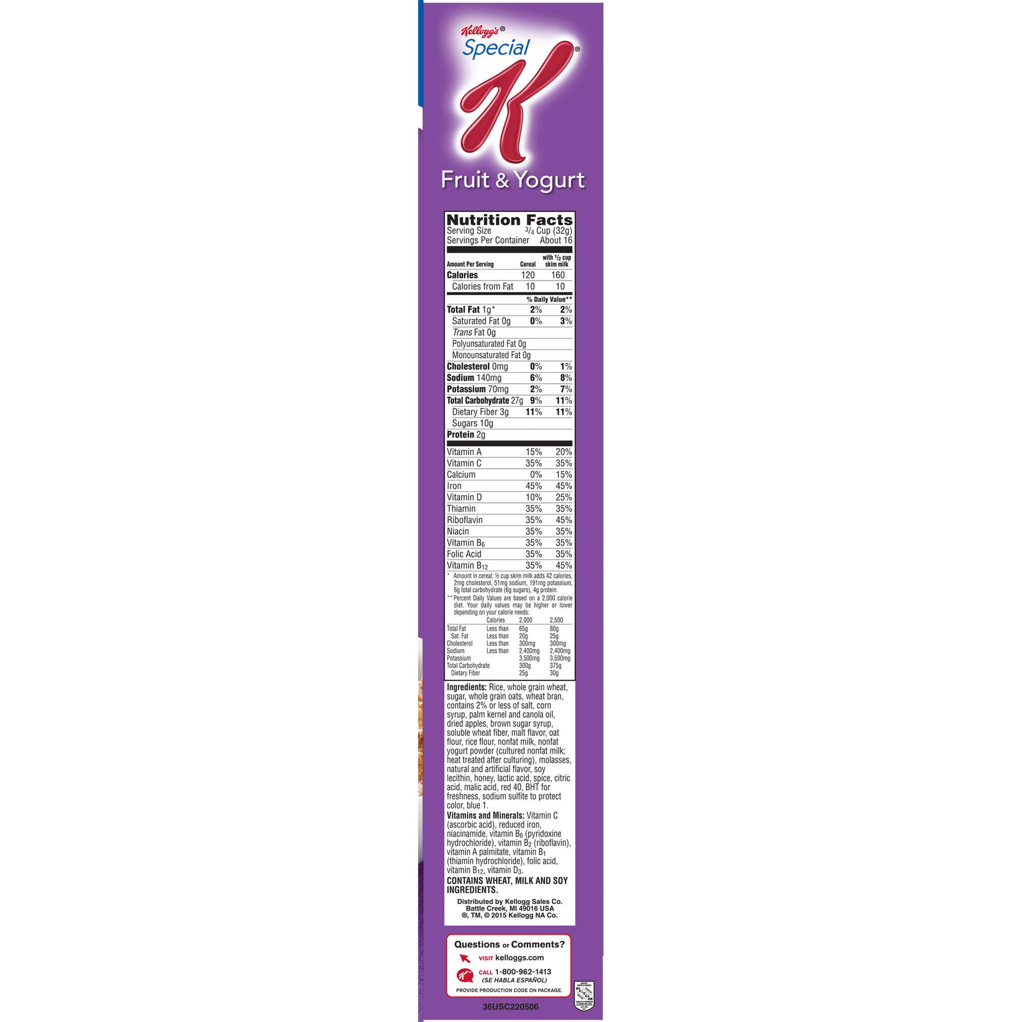Special K Cereal Nutrition Facts Fruit And Yogurt | Besto Blog