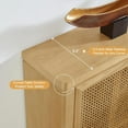 thumbnail image 6 of LKTART Small Sideboard Buffet Cabinet Kitchen Storage Cabinet with 2 Rattan Doors,Boho Wooden Console Table for Living Room,Entryway(39.4" Natural), 6 of 10