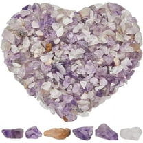 1.1 Lb/500g Crushed Stone Chips Bulk Natural Gemstones Amethyst Stone Chips No Holes Small Crystals Rocks Stone