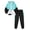 Blue, variant on PureChapter Boys Clothing Sets Color Block Zip Up Hooded Jacket & Jogger Pants 2-Piece Tracksuit for Kids 7-14