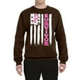thumbnail image 2 of Survivor Awareness Flag Awareness Unisex Crewneck Graphic Sweatshirt, Brown, X-Large, 2 of 3