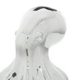 thumbnail image 5 of 11" x 17" Silver Porcelain Ceramic Tall Octopus Sculpture with Long Tentacles, by DecMode, 5 of 10