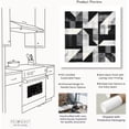thumbnail image 2 of Moonow7 Nordic Geometric Poster, Black and White Abstract Wall Art Prints for Bedroom, Living Room, Dining Area, Reading Corner, Office, Large Home Decor Pictures, Unframed 28x28” / 70x70 cm, 2 of 13