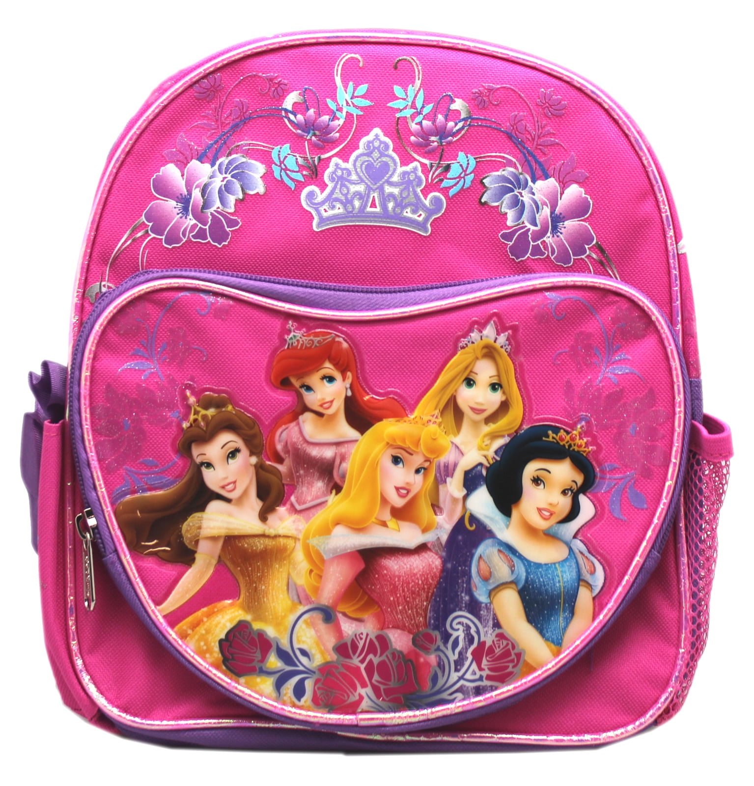 Disney Princess Hot Pink/Violet Heart Shaped Floral Mini Toddler