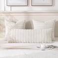 thumbnail image 6 of Fancy Homi Cream Boho Long Body Lumbar Decorative Throw Pillow Cover 20x54 inch for Bed Couch Bedroom Bench, Soft Corduroy Rectangle Solid Pillow Case 50x137 cm, Rustic Farmhouse Room Decor, 6 of 9