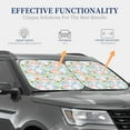 thumbnail image 3 of Kdxio Love You Rabbit Print 2-Piece Sun Shade Front Windshield - Foldable Car Front Window Sunshades for Most Sedans SUV Truck, 3 of 6