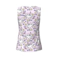 thumbnail image 5 of Wukai Purple Rabbit Print &nbsp;Women's Workout Tank Top Mesh Yoga Shirts Athletic Running Tank Tops Athletic Gym Shirts -, 5 of 8