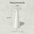 thumbnail image 2 of COZAYH Farmhouse Tall Pedestal End Table Small Solid Wood Martini Table Plant Stand Modern Round Drink Table for Small Space Living Room, White, 2 of 7