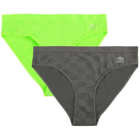 Umbro Women's Performance Assorted 2 Pack Bikini Panties - Green Gecko ...