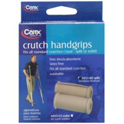 Carex Split Crutch Hand Grips, Padding for Walking Arm Crutches, Universal Fit, 1 Pair