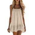 thumbnail image 2 of Horkkom Mini Dresses for Women Solid Color Camisole Summer Dresses Beach Travel Vacation Sundresses, S-2XL, 2 of 9