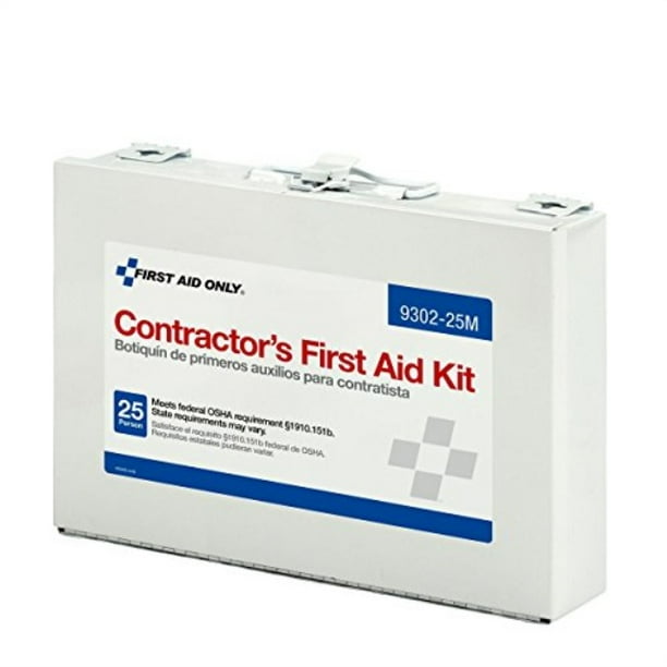FIRST AID ONLY 930225M Bulk First Aid kit, Metal, 25 Person Walmart